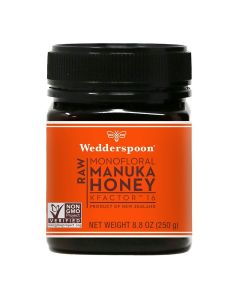 Wedderspoon Raw Premium Manuka Honey KFactor 16, 8.8 Oz, Unpasteurized, Genuine New Zealand Honey, Multi-Functional, Non-GMO Superfood