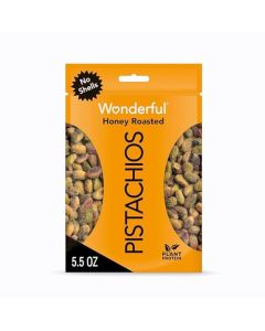 Wonderful Pistachios No Shells Honey Roasted Nuts 55 Ounce Resealable Bag Protein Snacks Gluten Free Healthy Sweet Snacks