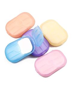 KALQIAD Disposable Soap Paper 6 Boxes Hand Cleaner Fragrance Mini Color 20 Paper per Box Soap Paper for school Indoor Outdoor Travel Camping Hiking Soap Paper for Hand