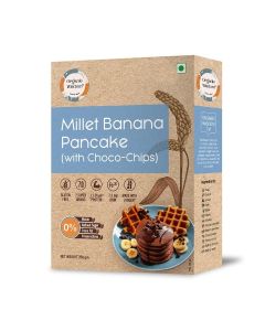 Organic Wisdom-Back to Roots Gluten Free Millet Banana Pancake(with Choco-Chips) 200g / Instant & easy to make/ Made with 7 super grains & Jaggery / No maida, sugar & transfat/Rich in protein, iron & fiber