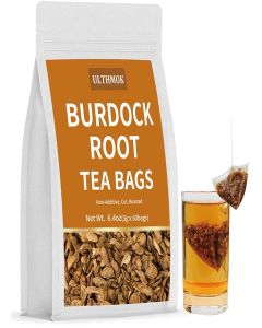 ULTHMOK Premium Burdock Root Tea Bags,60 Tea Bags/6.4Oz.100% Natural Burdock Tea,No Additives,Caffeine Free.