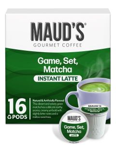 Maud's Matcha Latte Pods, 16ct, Gourmet Matcha Tea Blend