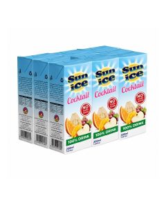 Sun Ice Cocktail Drink 100% No Added Sugar – 9 x 200ml Pack