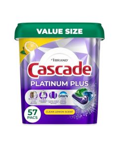 Cascade Platinum Plus Dishwasher Pods Dishwasher Detergent Dish Detergent Soap Lemon 57 Count