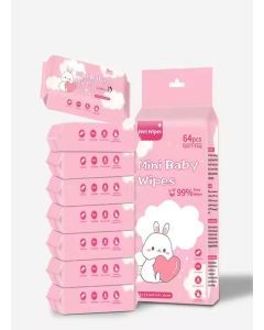 DME SALES Mini Baby Wet Wipes Portable Wet Tissue Toilet Wipes Supplies Travel Wipes Hand and Face Wipes Disposable Portable Pocket Water Wipes Baby Skin Care Wet Tissue Travel