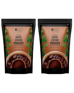 Bliss of Earth Dark Cocoa Powder 200g (Pack of 2) / Alkalized Unsweetened Cocoa Powder / Pure Baking Cocoa for Cakes, Brownies & Hot Chocolate / Vegan & Keto Friendly