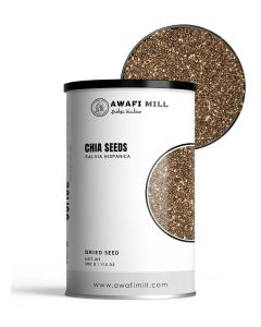 AWAFI MILL Chia Seeds 500g (17.6 Oz) - Salvia hispanica Edible Seeds for Drinks, Puddings & Baking