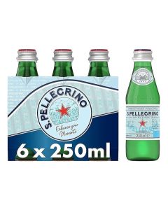 Natural Mineral Sparkling Water Glass 250ml Pack of 6