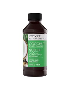 LorAnn Oils Coconut Bakery Emulsion True Essence Ideal for Boosting Fruit Tones in Cakes Cookies Desserts GlutenFree KetoFriendly Extract Substitute Essential for Your Kitchen 4 Oz