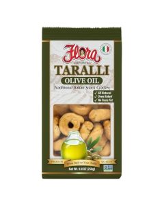 Taralli by Flora 705 oz Italian Snack Cracker All Natural Oven Baked Cholesterol Free Savory Snack 100 Italian Olive Oil