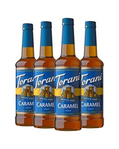 Torani Sugar Free Syrup Caramel 254 Fl Oz Pack of 4
