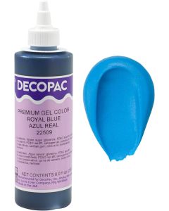 DECOPAC Premium Gel Food Color - Royal Blue, 8oz Edible Coloring for Baking and Decorating