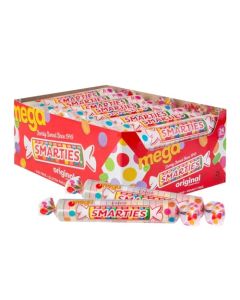 Smarties Candy Mega Rolls Gluten Vegan Free Assorted Flavor Treat Peanut Free Plant Derived Ingredients Ideal Halloween Candy Individually Wrapped Bulk Candy 54oz Box Pack of 1