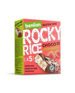 Benlian Rocky Rice Bars Strawberry Choco 5x18g