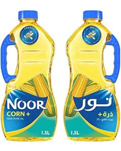 Noor Corn Oil, 100% Pure, 2x1.5L PET Bottles