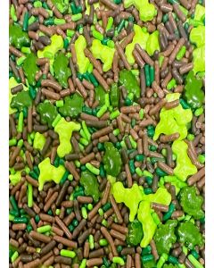 Jungle Dinosaur Candy Cookie Cupcake Cakes Semi-Sweet Edible Confetti Decorations Sprinkles Desert Jimmies Toppers