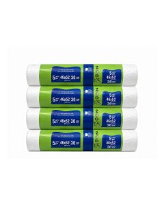 Alpha Omega 5 Gallon Small Garbage Bags Heavy Duty Wastebasket Liners, Pack of 4