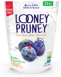 Looney Pruney Organic Pitted Dried Prunes - Family Size (32 oz) - California Grown, No Added Sugar, No Preservatives