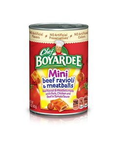 Chef Boyardee Mini Beef Ravioli and Meatballs 15 Oz Can