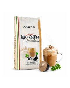 Irish Coffee Capsules / Compatible with Dolce Gusto® Coffee Machines / Smooth Irish Coffee Flavoured Premium Coffee / 30 Capsules Pack / Rich Aroma, Café-Style Coffee at Home