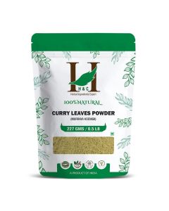 HC Herbal Ingredients Natural Curry Leaves Powder 227 Gm for Eating Drinking to Grow Long Strong and Shiny Hair Manage Diabetes and Cholesterol Also Known As Kadi Patta Murraya Koenigii Sweet neem leaves Karivepaku Karibevu