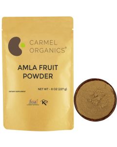 CARMEL ORGANICS AmlaAmlaki Emblica officinalis Fruit Powder 8 Ounces for Hair Care Skin and Wellness Natural Non GMO No Added Preservatives