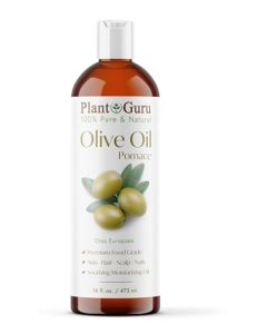 Plant Guru Olive Oil Pomace 16 fl oz 100 Pure Natural Carrier Moisturizer For Skin Body Face And Hair Growth Great For DIY Soap Making Cosmetics and Massage