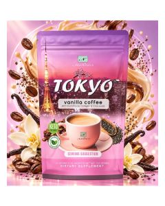 Namiroseus Tokyo Vanilla Coffee - 10 Sachets, 210g Instant Coffee with Collagen & Chia Seeds