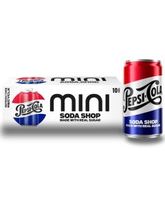 Pepsi Real Sugar Mini Cans - 10 Pack
