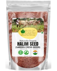 Bliss of Earth Halim Seeds 1kg / Garden Cress Seeds (Aliv Seeds) / Iron Rich Natural Superfood / Supports Energy, Hair Growth, Weight Loss, & Digestion / Edible Seeds for Daily Nutrition