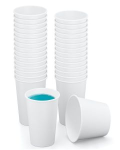 VITVITI 30 PACK Bathroom Mouthwash Cups, Disposable 3.7 OZ Coffee Paper Cup, Small Cup for Mouth Wash/Hot Cold Beverages Liquid/Tea, White