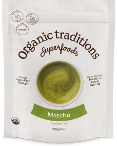 Premium Matcha Tea Powder 200g / High in Calcium, Potassium, Vitamin D & Iron / Rich in Antioxidant / Helps Jitter-Free Energy, 7 Oz