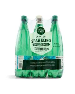 Whole Foods Market Italian Sparkling Mineral Water 6 Pack 338 Fl Oz