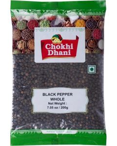 Black Pepper Whole 200 Gm / Peppercorn (Kali Mirch)