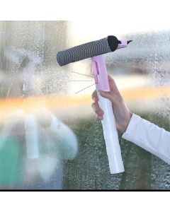 WROPZO Glass Cleaner Wiper with Spray Bottle Window Cleaning Brush Net Cleaner for Indoor and Outdoor Multicolor