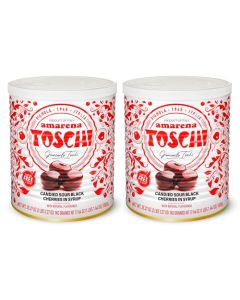 Toschi Amarena Black Cherries in Syrup Pack of 2