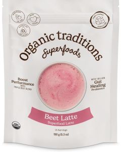 Beet Latte Superfood Drink Mix 150g /Boost Performance With Triple Beet Blend / With 1 Billion Gut Healing Probiotic, 5.29 oz
