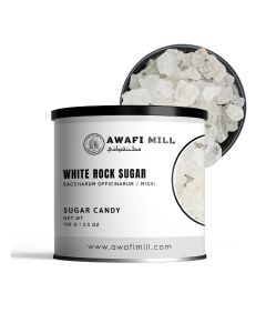 AWAFI MILL White Rock Sugar 100g – Misri – Nabat – Crystallised Sugar Candy