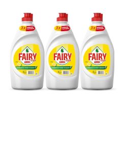 Fairy Plus Lemon Dishwashing Liquid Soap, With Alternative Power To Bleach, 3x600ml
