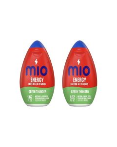 Mio Energy Liquid Water Enhancer, Green Thunder, 1.62 OZ (Pack of 2)