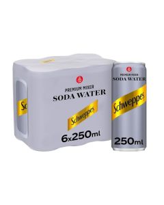 Soda Water Carbonated Drink Can 250ml pack_of_6