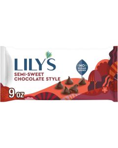 Lily's Sweets Semi-Sweet Baking Chips, 9 oz - No Sugar Added