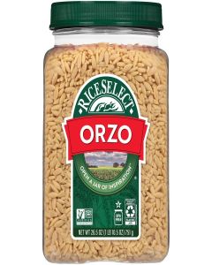 RiceSelect Orzo Rice-Shaped Pasta, Traditional Plain Orzo Pasta