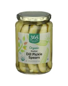 365 by Whole Foods Market Organic Kosher Dill Pickle Spears 24 Fl Oz