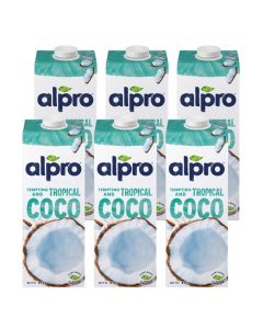 Alpro Coconut Original Drink, 100% Plant-Based, Lactose & Dairy Free - 1L (6x1L)