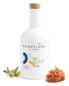 Brightland Alive Extra Virgin Olive Oil High Polyphenol ColdPressed Oil Ideal for Salads Hummus Baked Goods Bread Made from Arbosana Arbequina Koroneiki Olives 127 Fl Oz