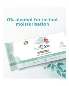 Baby Dove Fragrance Free Moisture suitable for newborns Wipes fragrance-free cleansing wipes 50 pcs