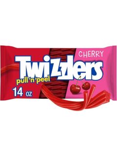 Twizzlers Pull N Peel Cherry Flavored Licorice Style Chewy Candy Bag 14 Ounce