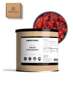 AWAFI MILL Dried Cranberries / Tart-Sweet, Soft-Chewy Berries for Salads, Oatmeal, Baking, Trail Mix and Yogurt / Vibrant Color • Pantry Fruit - 100 g / 3.5 Oz