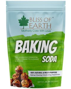 Bliss of Earth Baking Soda For Food and Cleaning Purpose 2.5kg Sodium Bicarbonate for Baking Cleaning and Deodorizing Food Grade Non GMO Eco Friendly